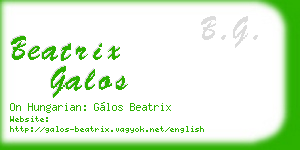 beatrix galos business card